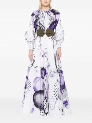 Večerní šaty s potiskem s abstraktním vzorem Saiid Kobeisy
