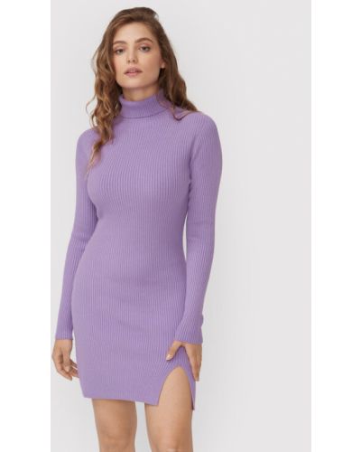 Robe slim en tricot Kontatto violet