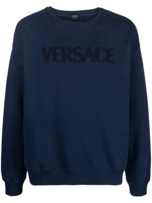 Jersey brodert sweatshirt Versace blå