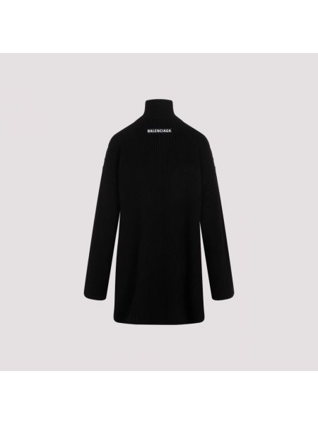 Jersey cuello alto de lana de tela jersey Balenciaga negro