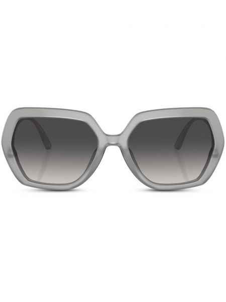 Okulary przeciwsłoneczne oversize z kryształkami Dolce & Gabbana Eyewear srebrne