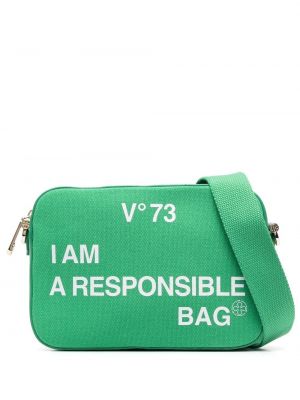 Τσάντα ώμου με σχέδιο V°73 πράσινο
