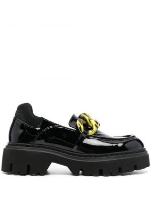Pantofi loafer cu model zebră N°21 negru