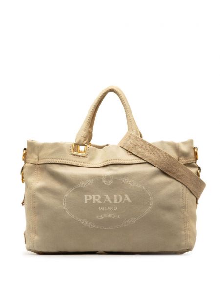 Taška na tašku Prada Pre-owned hnedá
