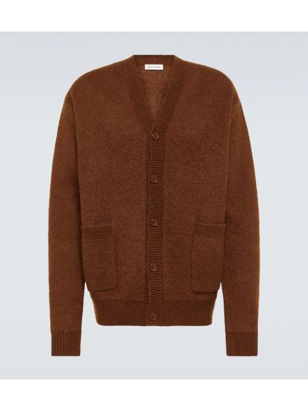 Cardigan en laine en tricot en mohair The Frankie Shop marron