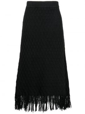 Pletené midi sukně B+ab černé