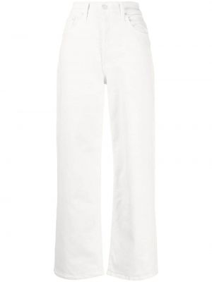 Jeans taille haute Mother blanc