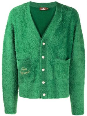 Cardigan ricamata Late Checkout verde