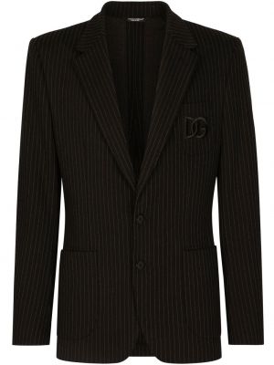 Blazer s črtami Dolce & Gabbana črna