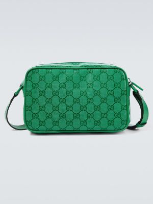 Krištáľová crossbody kabelka Gucci zelená