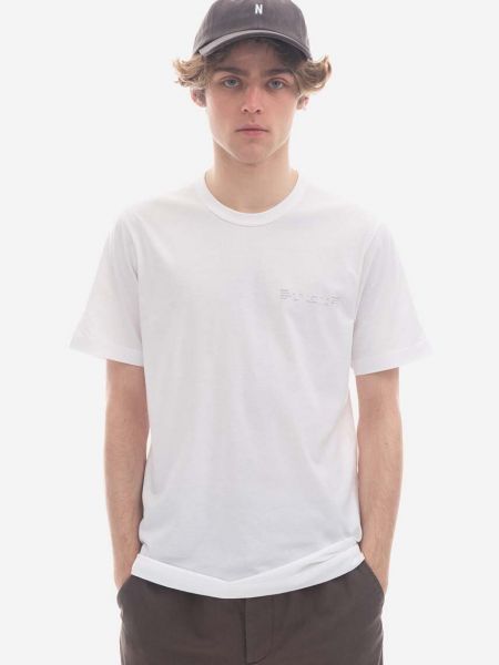 Reflektirajuća majica s printom Norse Projects bijela