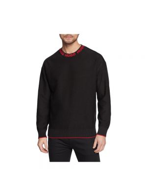 Jersey de algodón de tela jersey Hugo Boss negro