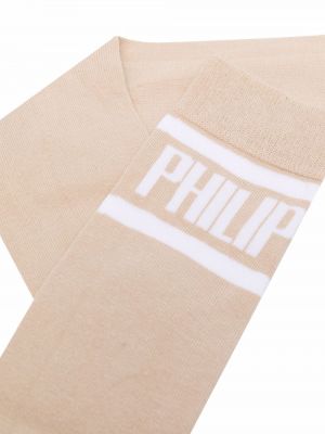 Ponožky s potiskem Philipp Plein béžové
