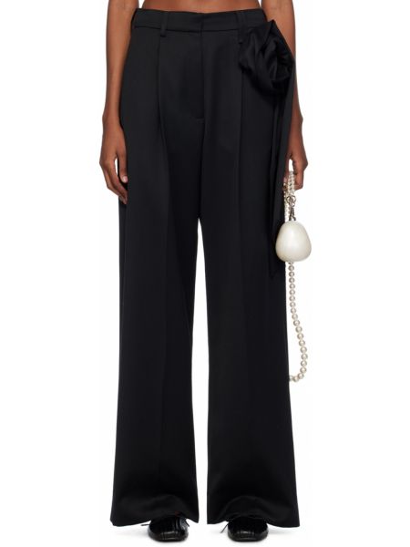Черные гладкие брюки цвета Simone Rocha