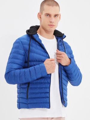Pikowana kurtka Trendyol niebieska
