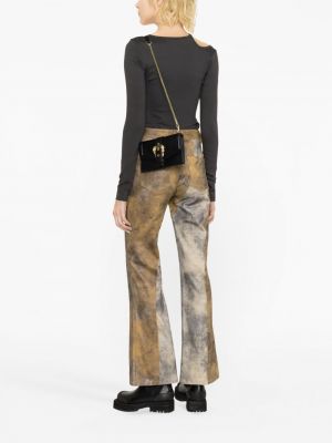 Leder schultertasche mit schnalle Versace Jeans Couture
