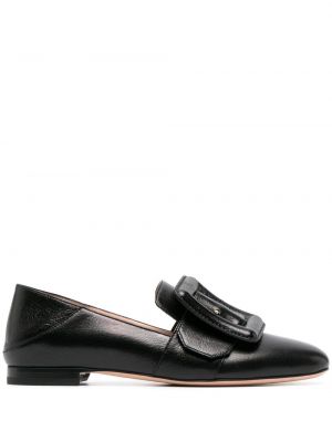 Læder loafers Bally sort