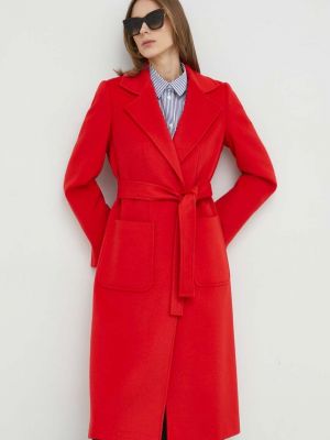 Вълнено палто с изолация Max&co червено