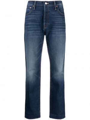 Bavlněné džíny s knoflíky na zip Mother - modrá