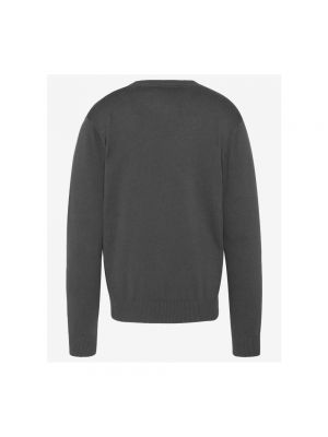 Jersey de algodón de tela jersey de cuello redondo Schott Nyc gris