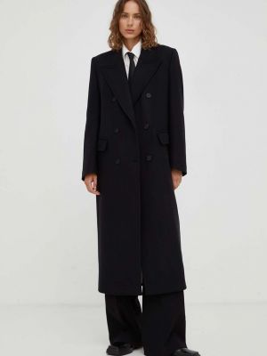 Черное шерстяное пальто Drykorn