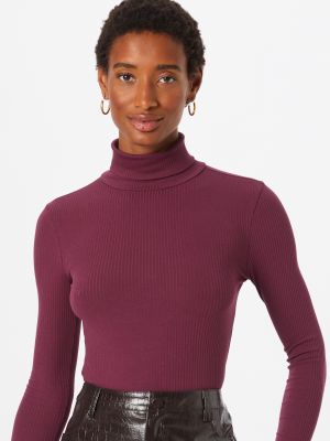 Tričko s dlhými rukávmi Pieces fialová
