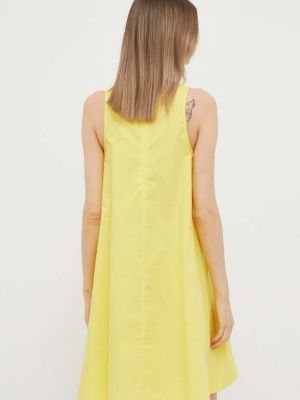 Bavlněné mini šaty United Colors Of Benetton žluté
