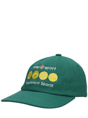 Haftowana czapka z daszkiem Casablanca zielona