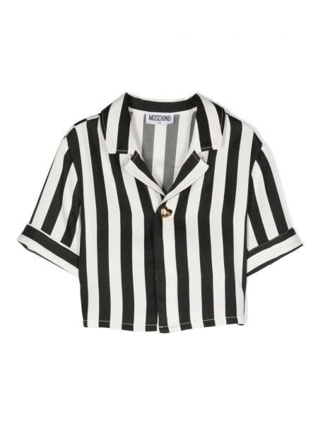 Stribet krave bluse for piger Moschino Kids sort