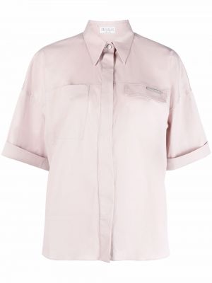 Brodert skjorte Brunello Cucinelli rosa