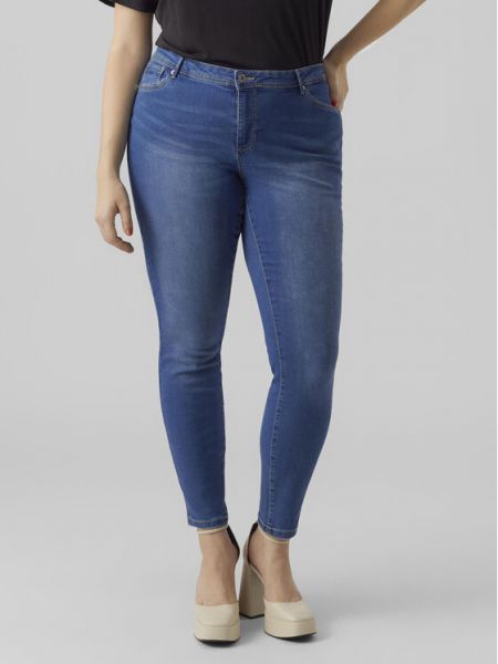 Jeans skinny slim Vero Moda Curve bleu