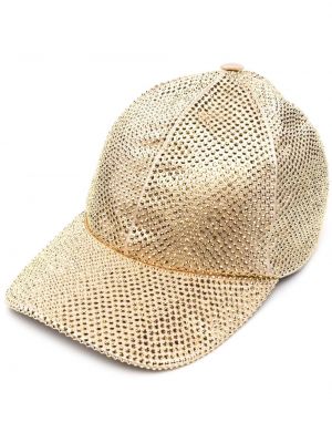 Kepurė su snapeliu Prada auksinė