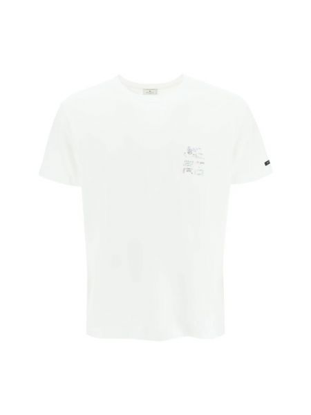 T-shirt mit paisleymuster Etro weiß