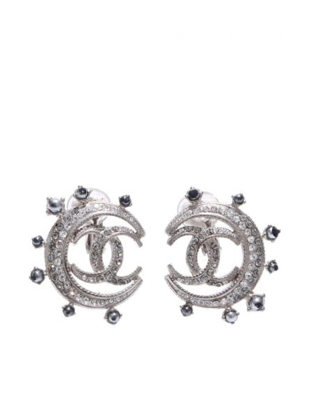 Uhani Chanel Pre-owned srebrna