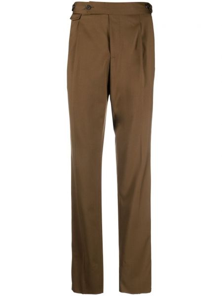 Pantalon en laine plissé Lardini marron