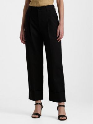 Pantaloni culottes cu croială lejeră Lauren Ralph Lauren negru