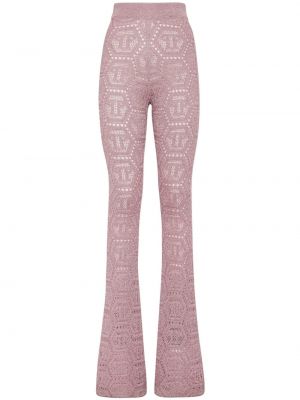Pantalon en tricot à imprimé Philipp Plein rose