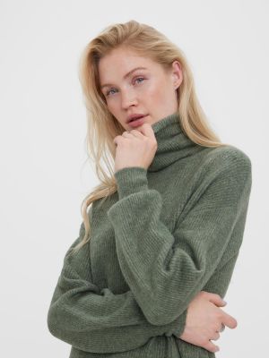 Džemper s melange uzorkom Vero Moda zelena