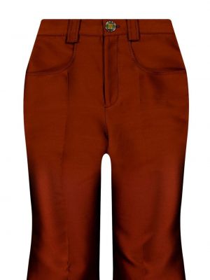 Satynowe spodnie Giambattista Valli pomarańczowe