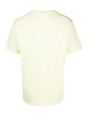 T-shirt en coton à imprimé Bluemarble jaune