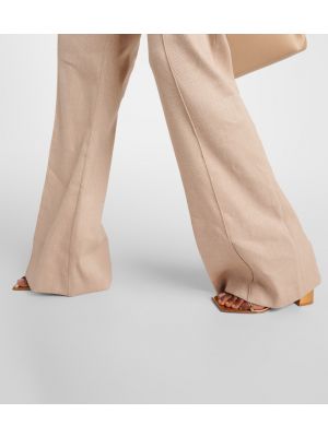 Pantaloni di lino Veronica Beard beige