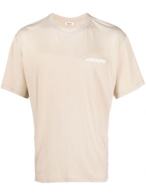 T-shirt en coton avec applique Sandro beige