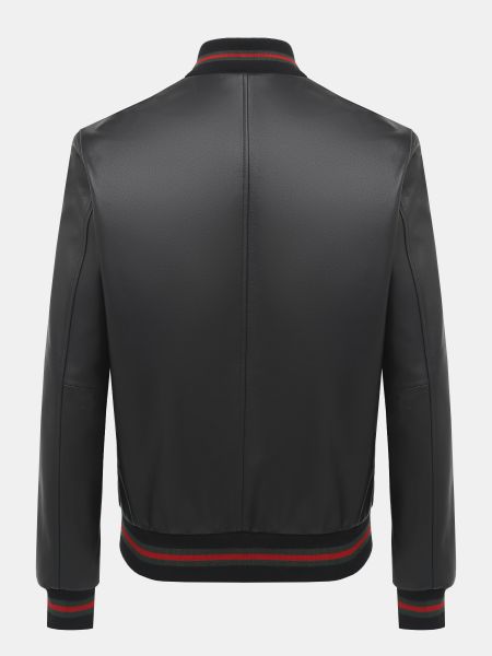 Кожаная куртка Alessandro Manzoni черная