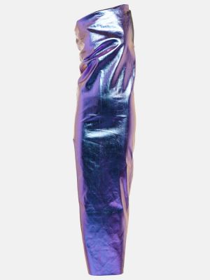 Robe longue asymétrique Rick Owens violet