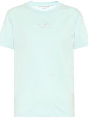 T-shirt di cotone con motivo a stelle Stella Mccartney verde