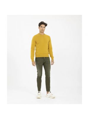 Sweter z okrągłym dekoltem Zanone żółty