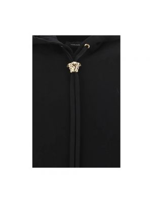 Sudadera con capucha de tejido fleece Versace negro