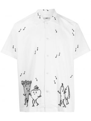 Bavlnená košeľa s korálky Bode biela
