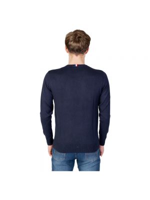 Jersey de cachemir de algodón de tela jersey Us Polo Assn azul