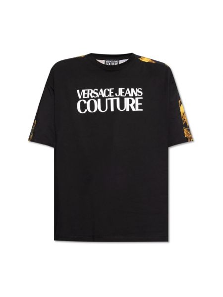 Koszulka z nadrukiem Versace Jeans Couture czarna